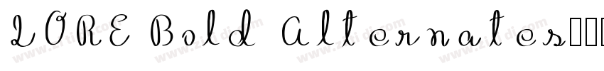 LORE Bold Alternates字体转换